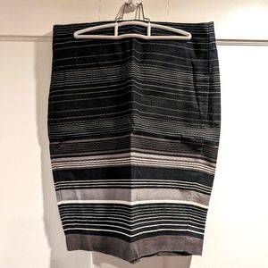 Black, white and grey pencil skirt